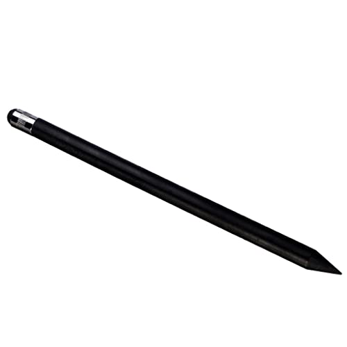 Tiuimk Eingabestift für iPad mit runder Spitze, 2-in-1 kapazitiver Stift und Bleistift, Kunststoff, Schwarz von Tiuimk