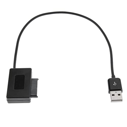 Tiuimk USB 2.0 auf 7+6 13-poliges Slimline SATA Laptop CD/DVD Rom Optisches Laufwerk Adapterkabel – Schwarz von Tiuimk