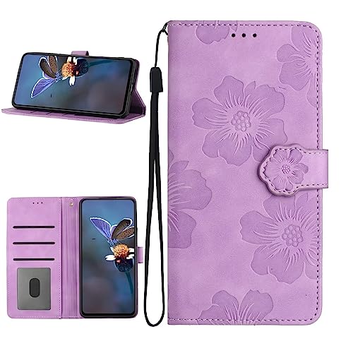 Tivenfezk Nadoli Lederhülle für Samsung Galaxy S20 FE,Schmetterling Blume PU Handyhülle Brieftasche Book Type Geprägt Tasche mit Magnetverschluss Kartenfächer Ständer Cover von Tivenfezk