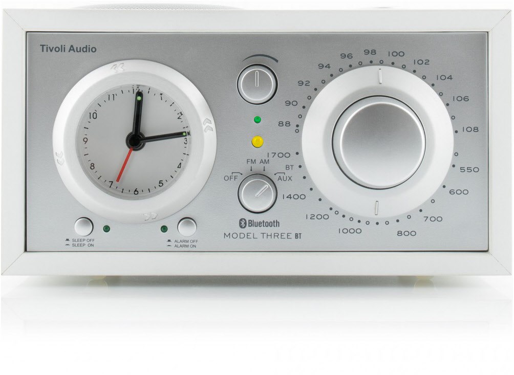 Model Three BT Uhrenradio weiß/silber Model Three BT Uhrenradio weiß/silber von Tivoli Audio
