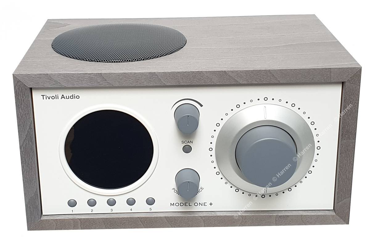 Tivoli Audio Model ONE+ grau/weiß Digitalradio (DAB) (Digitalradio (DAB),FM-Tuner, Wecker, Uhranzeige, DAB+ / FM-Tuner, Bluetooth-Empfang, Fernbedienung) von Tivoli Audio