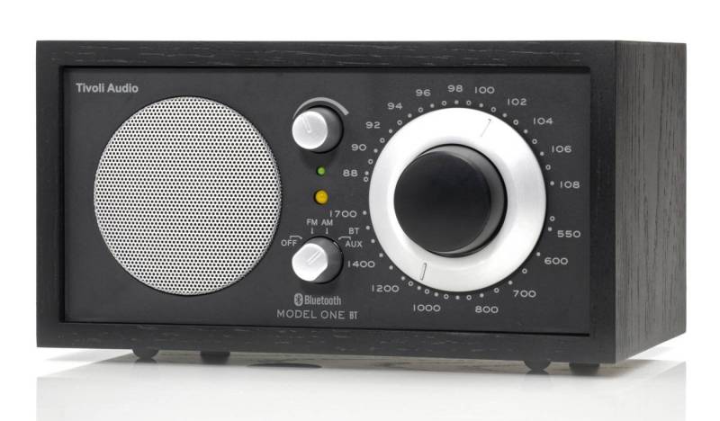 Tivoli Audio Model ONE BT Schwarz/Schwarz/Silber UKW-Radio (AM-Tuner,FM/UKW-Tuner,Bluetooth-Empfänger,Retro-Radio) von Tivoli Audio