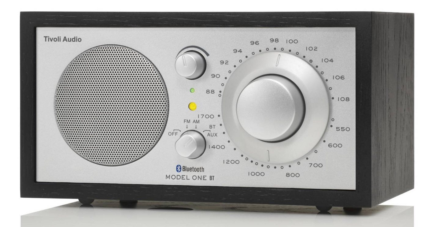 Tivoli Audio Model ONE BT Schwarz/Silber UKW-Radio (AM-Tuner,FM/UKW-Tuner,Bluetooth-Empfänger,Retro-Radio) von Tivoli Audio