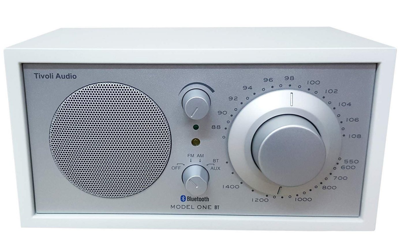 Tivoli Audio Model ONE BT Weiß/Silber UKW-Radio (AM-Tuner,FM/UKW-Tuner,Bluetooth-Empfänger,Retro-Radio) von Tivoli Audio