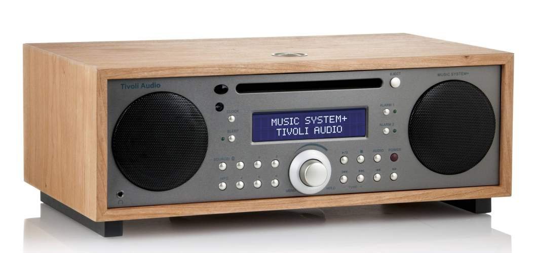 Tivoli Audio Music System+ Kirsche/Taupe Stereoanlage (Digitalradio (DAB),FM-Tuner, AM-Tuner, CD, Bluetooth, Holzgehäuse, integrierter Subwoofer) von Tivoli Audio