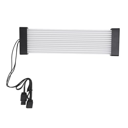 24-poliges auf 24-poliges Netzteil-Kabel-Verlängerungsset, 205 Mm Silikon, 5 V ARGB Sync, PC-Gehäuse, Dekor, Motherboard, Grafikkartenkabel mit Drahtkämmen (Schwarzer Kopf) von Tixiyu
