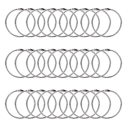 Tixqeaif 2 50er-Pack Loseblatt-Binderringe Binderringe Schlüsselanhänger Schlüsselanhänger, Metallringe Tixqeaif 2 50er-Pack Loseblatt-Binderringe Binderringe Schlüsselanhänger Schlüsselanhänger, Metallringe von Tixqeaif