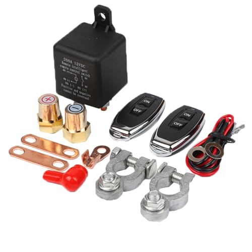 Tixqeaif 200A 12V Batterie-Relaisschalter Dual Remote Autobatterie-Trennrelais Diebstahlsicherer Batterie-Abschaltschalter Langlebig Tixqeaif 200A 12V Batterie-Relaisschalter Dual Remote Autobatterie-Trennrelais Diebstahlsicherer Batterie-Abschaltschalter Langlebig von Tixqeaif