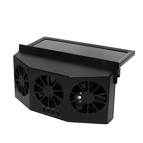 Tixqeaif Multifunktionaler Auto-Lüftungsventilator, Kabelloser Solar-Ladeventilator, Tragbar, Kompakt, Kühlerwinkel Kann Angepasst Werden, Schwarz Tixqeaif Multifunktionaler Auto-Lüftungsventilator, Kabelloser Solar-Ladeventilator, Tragbar, Kompakt, Kühlerwinkel Kann Angepasst Werden, Schwarz von Tixqeaif