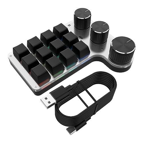 Tixqeaif Programmierbare Mechanische DIY-Tastatur, Langlebige USB-Hotswap-Tastatur, Schwarz Tixqeaif Programmierbare Mechanische DIY-Tastatur, Langlebige USB-Hotswap-Tastatur, Schwarz von Tixqeaif