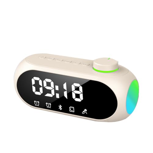 Tixqeaif Tragbarer Mini-FM-Radioempfänger, HiFi-Sound, RGB-Bluetooth-Lautsprecher mit Uhr, Dual-Unterstützung, Freisprecheinrichtung – Einfache Installation Tixqeaif Tragbarer Mini-FM-Radioempfänger, HiFi-Sound, RGB-Bluetooth-Lautsprecher mit Uhr, Dual-Unterstützung, Freisprecheinrichtung – Einfache Installation von Tixqeaif