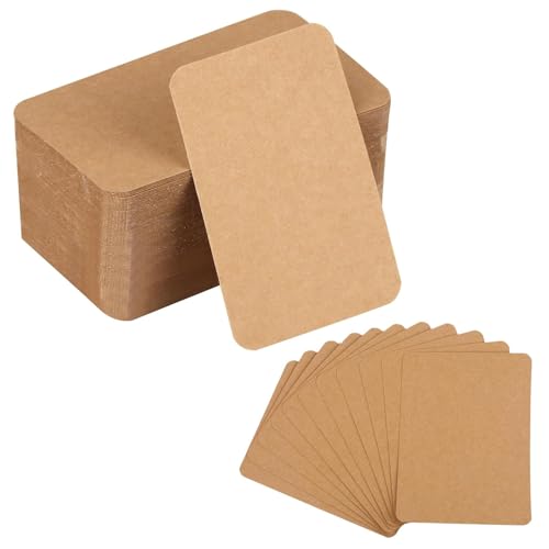 Tkxjry 100 Stück A6 Kraftpapier Karten, Kraftpapier Karten, Kraftpapier Karten Set, Blanko Postkarten, 15 X 11 CM 250g/m² Postkarten Blanko, für DIY Kreative Craft Hochzeitskarte Grußkarten (Braun) Tkxjry 100 Stück A6 Kraftpapier Karten, Kraftpapier Karten, Kraftpapier Karten Set, Blanko Postkarten, 15 X 11 CM 250g/m² Postkarten Blanko, für DIY Kreative Craft Hochzeitskarte Grußkarten (Braun) von Tkxjry