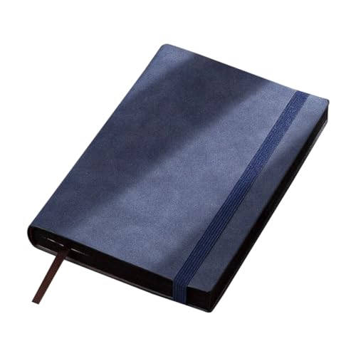 Tlilyy Dickes Blaues Tagebuch-Notizbuch im A5-Format, 320 Seiten, Leder-Notizbuch für Studenten, Schreibwaren, BüRobedarf zum Schreiben und Aufzeichnen von Tlilyy