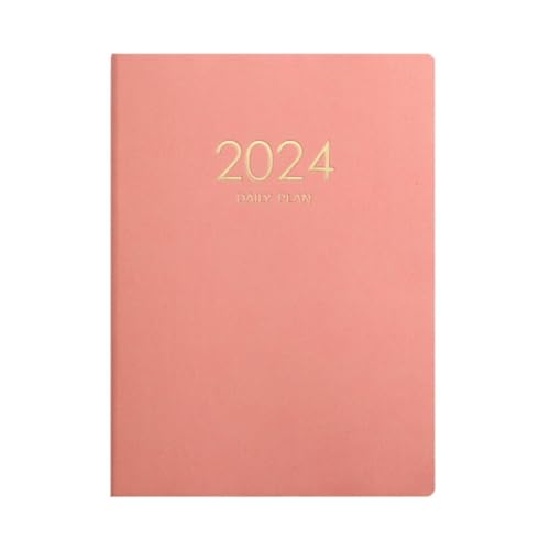 Tlilyy Rosa Plan-Notizbuchkalender 2024, Verdickter Tagesplan-Notizbuch, WöChentliches Notizbuch, BüRo, Schulbedarf von Tlilyy