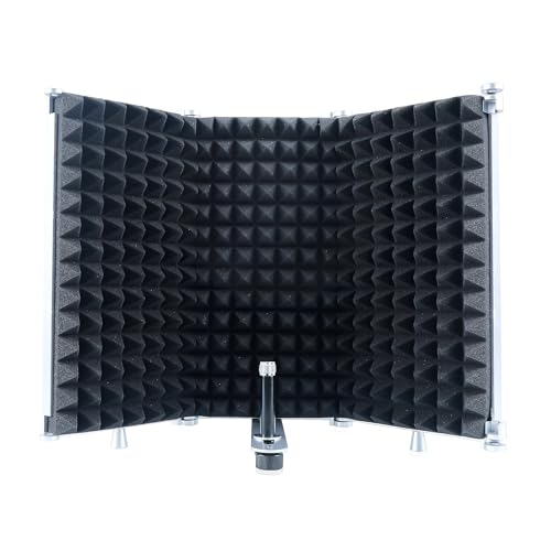 Tlingt Support Mikrofon Isolation Shield, Mikrofon Isolation Panel mit hoher Dichte absorbierenden Schaum für Filter Vocal-3 Panels,Silber,All-in-One Piece Design von Tlingt Support