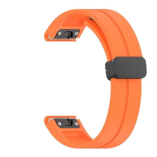 Tmianya 【20 mm】 Schnellverschluss-Uhrenarmband Silikon, atmungsaktiv, schweißfest, mit Faltschließe, kompatibel mit Smartwatch-Modellen Kinder Beobachten Der Ohne Spiele (Orange, One Size) von Tmianya