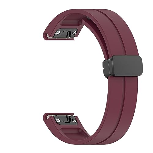 Tmianya 【20 mm】 Schnellverschluss-Uhrenarmband Silikon, atmungsaktiv, schweißfest, mit Faltschließe, kompatibel mit Smartwatch-Modellen Kinder Beobachten Der Ohne Spiele (Wine, One Size) von Tmianya