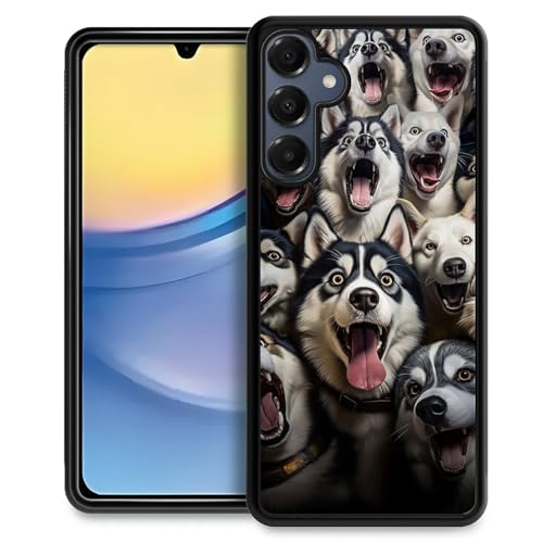 TnXee Husky Family Schutzhülle für Samsung Galaxy A16, rutschfeste und stoßfeste Schutzhülle für Damen/Herren, weiches Silikongummi + harte PC-Rückseite, kompatibel mit Samsung Galaxy A16 von TnXee