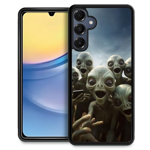 TnXee Kompatibel mit Samsung Galaxy A16 Hülle, Alien Selfie, rutschfeste und stoßfeste Schutzhülle für Damen/Herren, weiches Silikongummi + harte PC-Rückseite, kompatibel mit Samsung Galaxy A16 von TnXee