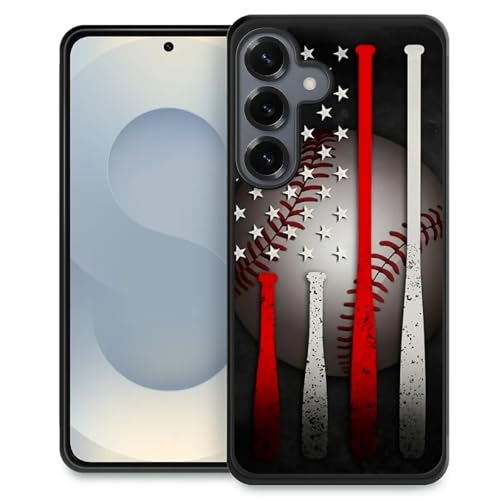 TnXee Kompatibel mit Samsung Galaxy S25+, amerikanische Baseball-Flagge, rutschfeste und stoßfeste Schutzhülle für Damen/Herren, weiches Silikongummi und harte PC-Rückseite, kompatibel mit Samsung TnXee Kompatibel mit Samsung Galaxy S25+, amerikanische Baseball-Flagge, rutschfeste und stoßfeste Schutzhülle für Damen/Herren, weiches Silikongummi und harte PC-Rückseite, kompatibel mit Samsung von TnXee