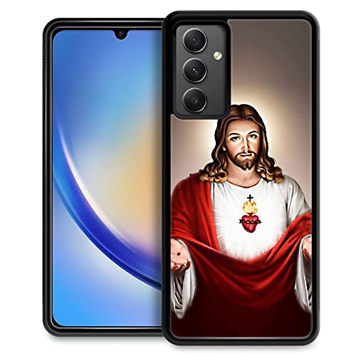 TnXee Kompatibel mit Samsung Galaxy A54 Hülle, Jesus Christus, rutschfeste und stoßfeste Schutzhülle für Herren/Damen, weiches Silikongummi + harte PC-Rückseite, kompatibel mit Samsung Galaxy A54 TnXee Kompatibel mit Samsung Galaxy A54 Hülle, Jesus Christus, rutschfeste und stoßfeste Schutzhülle für Herren/Damen, weiches Silikongummi + harte PC-Rückseite, kompatibel mit Samsung Galaxy A54 von TnXee