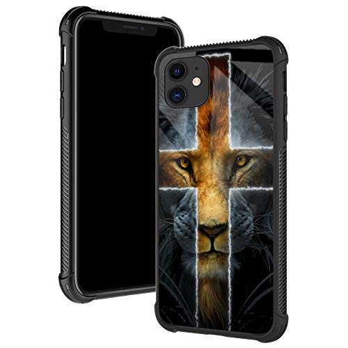 TnXee Schutzhülle kompatibel mit iPhone 11, Cross Lion 11, Hüllen für Jungen/Männer, Fashoin-Design, vier Ecken, Stoßdämpfung, rutschfeste Streifen, weicher TPU-Stoßfänger, Rahmen, kompatibel mit von TnXee