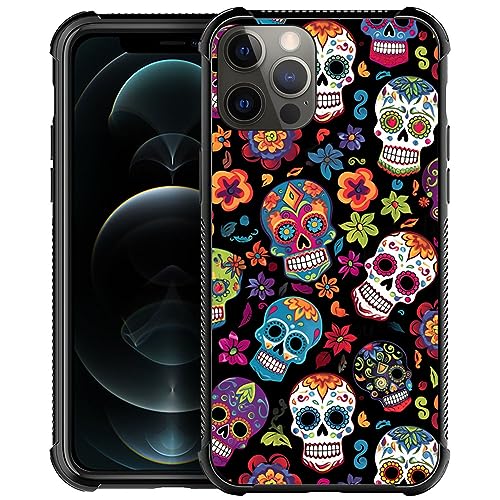 TnXee Schutzhülle kompatibel mit iPhone 11 Pro, Sugar Skull Muster Design Casae für iPhone 11 Pro Hüllen für Männer und Frauen, stoßfeste, kratzfeste Hülle von TnXee