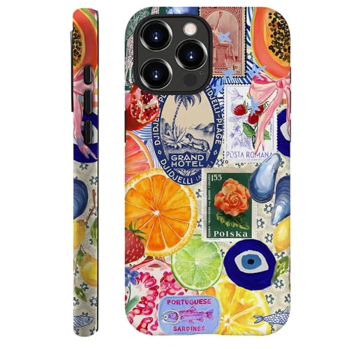 TnXee Schutzhülle kompatibel mit iPhone 14 Pro Max, Fallschutz, 2-lagige Hybrid-Hartschalen-Schutzhülle für Mädchen und Jungen, Schleife, europäische Sommer-Zitronen-Collage TnXee Schutzhülle kompatibel mit iPhone 14 Pro Max, Fallschutz, 2-lagige Hybrid-Hartschalen-Schutzhülle für Mädchen und Jungen, Schleife, europäische Sommer-Zitronen-Collage von TnXee
