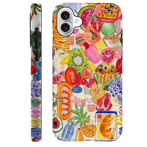 TnXee Schutzhülle kompatibel mit iPhone 16 Plus, Fallschutz, 2-lagige Hybrid-Hartschalenhülle für Mädchen und Jungen, Fruchtcollage TnXee Schutzhülle kompatibel mit iPhone 16 Plus, Fallschutz, 2-lagige Hybrid-Hartschalenhülle für Mädchen und Jungen, Fruchtcollage von TnXee