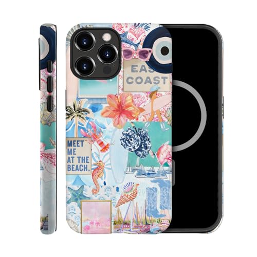 TnXee Schutzhülle kompatibel mit iPhone 16 Pro, kompatibel mit MagSafe, Fallschutz, Hybrid-2-lagige Hartschalen-Hüllen für Mädchen und Jungen, Strandhai-Collage TnXee Schutzhülle kompatibel mit iPhone 16 Pro, kompatibel mit MagSafe, Fallschutz, Hybrid-2-lagige Hartschalen-Hüllen für Mädchen und Jungen, Strandhai-Collage von TnXee