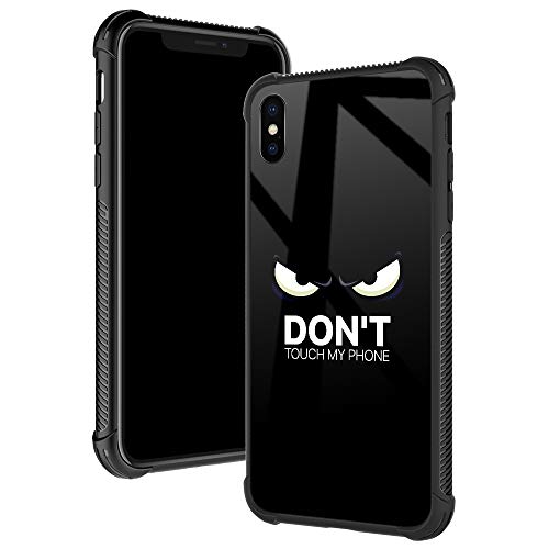 iPhone XR Hülle, Dont Touch My Phone iPhone XR Hüllen für Jungen/Herren, Fashoin-Design, vier Ecken, stoßdämpfend, rutschfest, gestreift, weicher TPU-Rahmen, Schutzhülle für iPhone XR 6,1 Zoll von TnXee