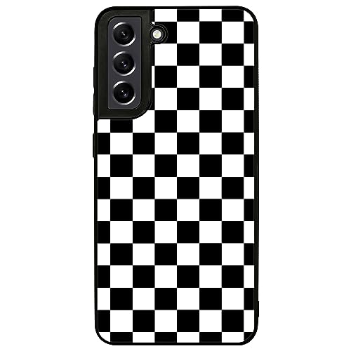 Tnarru Kompatibel mit Samsung Galaxy S21 FE Hülle Schwarz Weiß Karomuster Harte PC-Rückseite und weiche TPU-Seiten Kratzfest Stoßfest Schutzhülle für Samsung Galaxy S21 FE 5G – Schwarz Tnarru Kompatibel mit Samsung Galaxy S21 FE Hülle Schwarz Weiß Karomuster Harte PC-Rückseite und weiche TPU-Seiten Kratzfest Stoßfest Schutzhülle für Samsung Galaxy S21 FE 5G – Schwarz von Tnarru