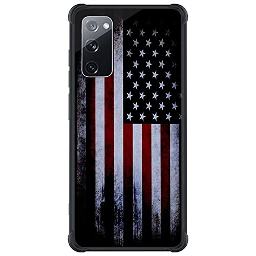 Tnarru Schutzhülle für Samsung Galaxy S20 FE 5G, Motiv Amerikanische Flagge, harte Rückseite aus PC und weiche TPU-Seiten, kratzfest, stoßfest, Schutzhülle für Samsung Galaxy S20 FE 5G, Schwarz Tnarru Schutzhülle für Samsung Galaxy S20 FE 5G, Motiv Amerikanische Flagge, harte Rückseite aus PC und weiche TPU-Seiten, kratzfest, stoßfest, Schutzhülle für Samsung Galaxy S20 FE 5G, Schwarz von Tnarru