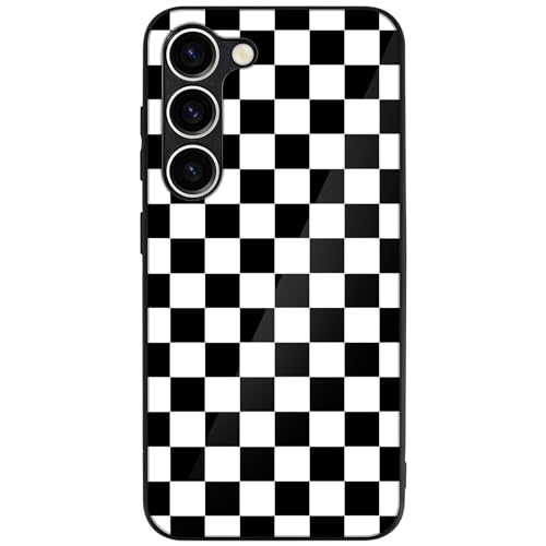 Tnarru Kompatibel mit Samsung Galaxy S23 Hülle, Kariertes Muster, harte PC-Rückseite und weiche TPU-Seiten, kratzfeste, stoßfeste Schutzhülle für Samsung Galaxy S23 5G, Schwarz Tnarru Kompatibel mit Samsung Galaxy S23 Hülle, Kariertes Muster, harte PC-Rückseite und weiche TPU-Seiten, kratzfeste, stoßfeste Schutzhülle für Samsung Galaxy S23 5G, Schwarz von Tnarru