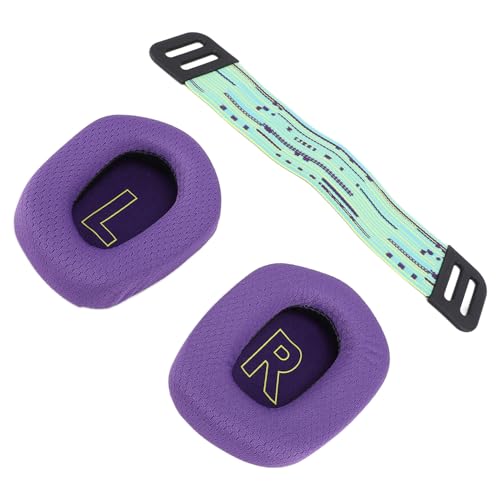 Atmungsaktives Mesh Memory Foam Headset Ohrpolster für G733 G335 Gaming Headset, Rausch -Isolation mit Hoher Dichte -Ohrkissen Ersatz für Drahtlose Kabel Gaming Kopfhörer (Purple) von Tnfeeon