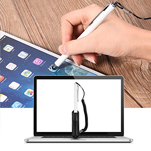 Hochempfindlichkeit Kapazitiver Touchscreen -Stiftstift für Tablets Mobiltelefone, Zinklegierung weiß Schwarz von Tnfeeon