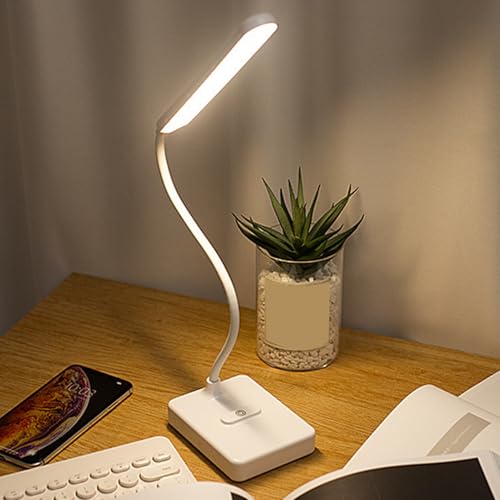 LED -Schreibtischlampe, Einstellbarer Winkel, Berührungssteuer (Lade- und Stecker doppelter Gebrauch) von Tnfeeon