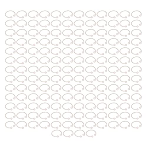 Plastikbinderringe Plastikbuchringe Mehrfarbige Loseblatt-Hoop-Ring-Clips für Studienkarten-Notizbuch(HYH-15 (transparent rosa)) von Tnfeeon