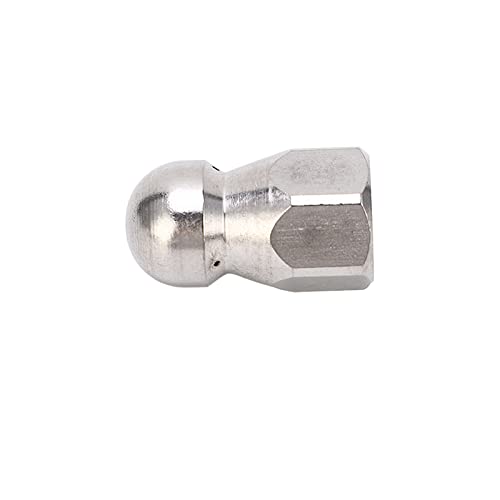 Rohrbaggerdüse, Maximal 100 ℃ Hocheffiziente Standardgewinde-Hochdruckreiniger-Kanaldüse 5000 PSI für die Hausreinigung (Kugelkopf vorne 1 hinten 3 Löcher G1/4in) von Tnfeeon