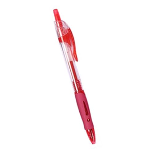 Tnfeeon 0,5 Mm Einziehbare Kugelschreiber, Schnelle Trocknungstinte, Glattes Schreiben, Robustes Kunststoff, mit Klassischem Design, Vielseitiger Gebrauch für Verschiedene Szenarien (Rot) von Tnfeeon