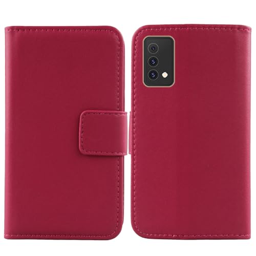 Flip Premium Echt Leder Tasche Hülle Für Thuraya ONE 6.67" Lederhülle Handyhülle Schutz Klapphülle Handy Schale Etui Wallet Cover Case (Rosa) von Tnviud