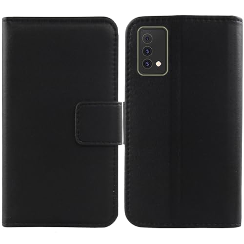 Flip Premium Echt Leder Tasche Hülle Für Thuraya ONE 6.67" Lederhülle Handyhülle Schutz Klapphülle Handy Schale Etui Wallet Cover Case (Schwarz) von Tnviud