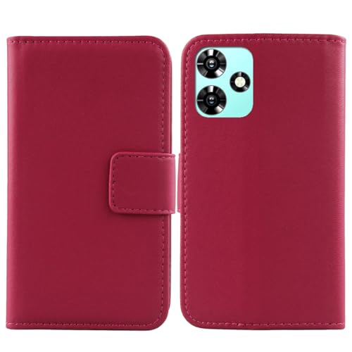 Flip Premium Echt Leder Tasche Hülle Für XGODY 13 Pro 6.6" Lederhülle Handyhülle Schutz Klapphülle Handy Schale Etui Brieftasche Wallet Cover Case (Rosa) von Tnviud