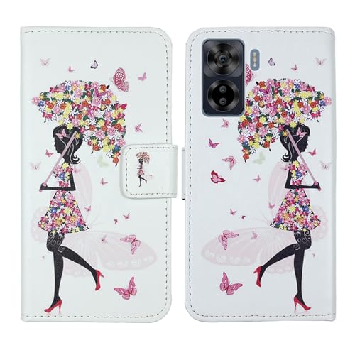 Tnviud PU Flip Leder Tasche Hülle Case Cover Handytasche Schutzhülle Etui Skin Für Casper Via X40 6.67" (Umbrella Girl Design) von Tnviud
