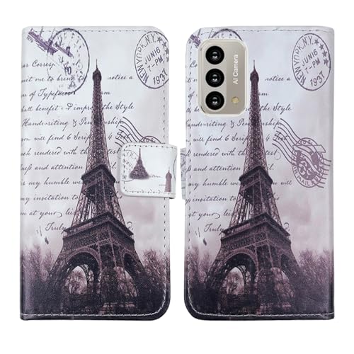 Tnviud PU Flip Leder Tasche Hülle Case Cover Handytasche Schutzhülle Etui Skin Für XGODY Mate60 / Mate 60 6.79" (Stamp Tower Design) von Tnviud