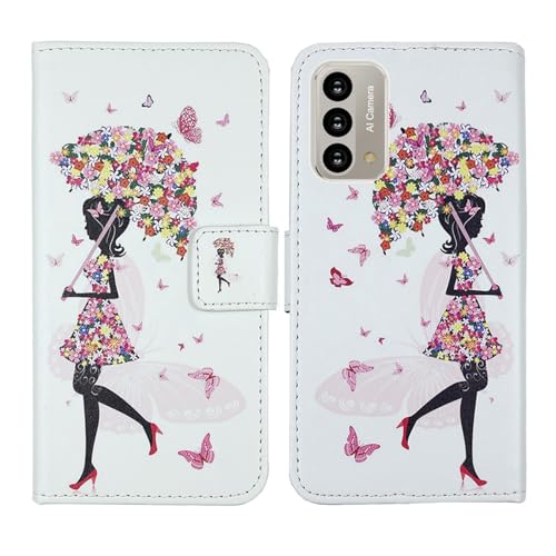 Tnviud PU Flip Leder Tasche Hülle Case Cover Handytasche Schutzhülle Etui Skin Für XGODY Mate60 / Mate 60 6.79" (Umbrella Girl Design) von Tnviud