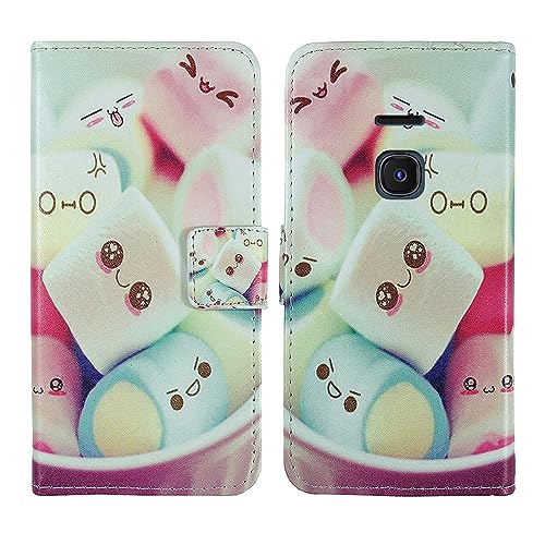 Tnviud PU Flip Leder Tasche Hülle Case Cover Handytasche Schutzhülle Etui Skin TPU Silikon Schale Für Nokia 8210 4G 2.8" (Lovely Design) von Tnviud