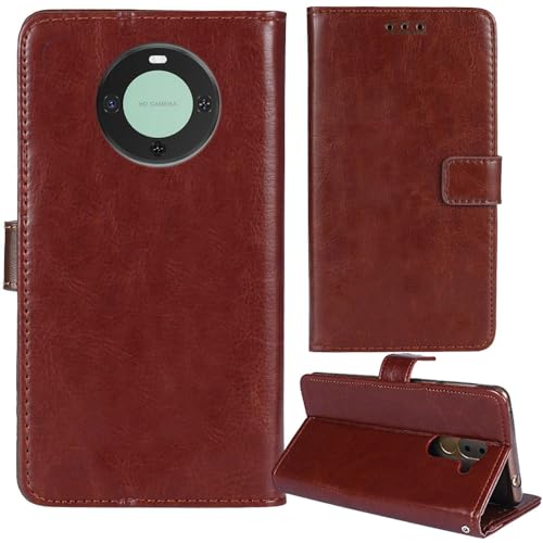 Tnviud Premium Retro Business Flip Book Stand Brieftasche Leder Tasche Schütz Hülle Handy Telefon Case Für XGODY A54 6.5" Abdeckung Wallet Cover Etui Holder (Braun) von Tnviud