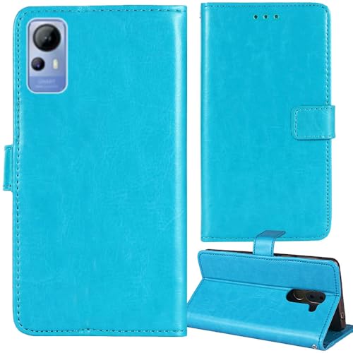 Tnviud Premium Retro Flip Leder Tasche Schütz Hülle Handy Telefon Case Für Acer Acerone Liquid S162E4 6.52" Abdeckung Wallet Cover Etui Holder (Blau) von Tnviud
