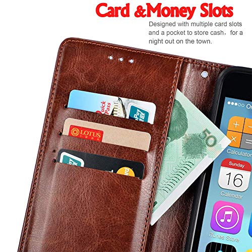 Tnviud Premium Retro Flip Leder Tasche Schütz Hülle Handy Telefon Case Für VOCA V140 2.4" Abdeckung Wallet Cover Etui Holder (Blau) von Tnviud